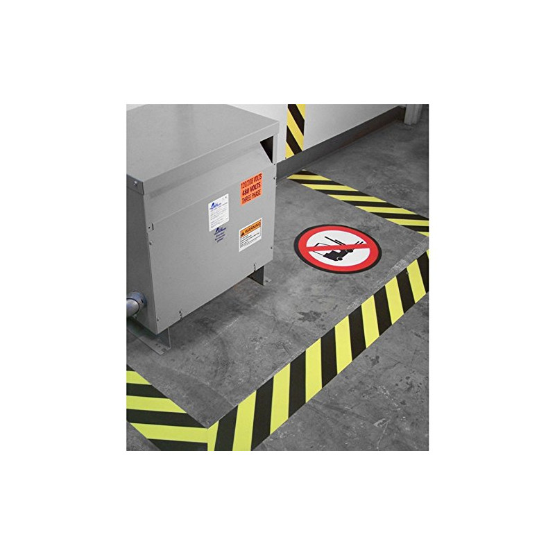 Floor Marking Tape Black Yellow Mtrs