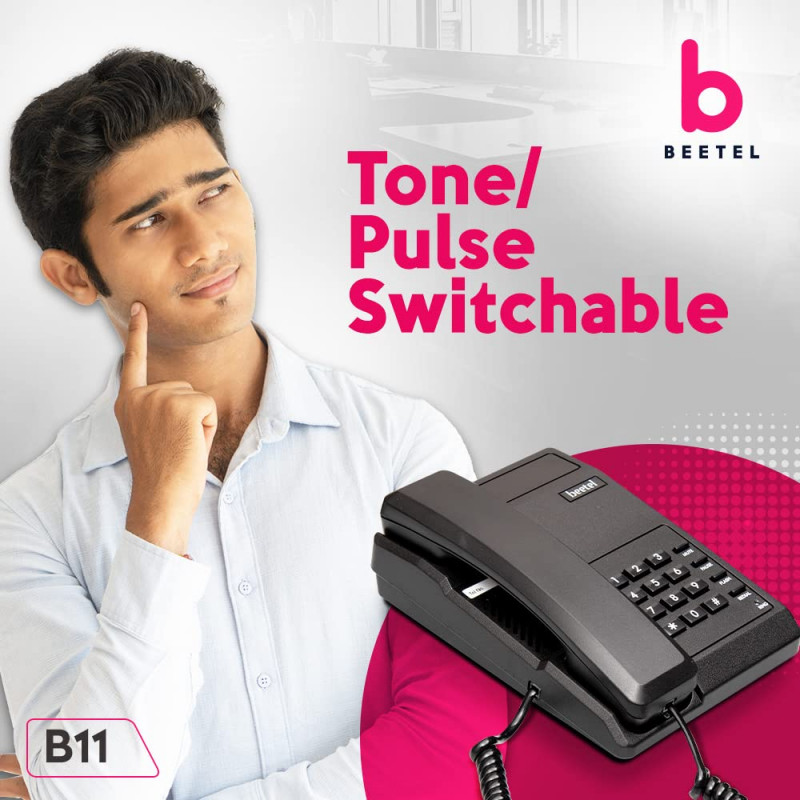 Beetel B11 Corded Landline Phone (Black)