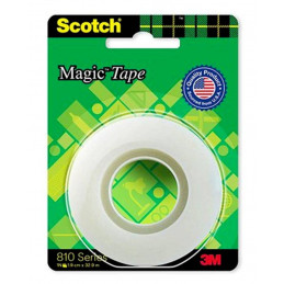3M Scotch Magic Tape Refill (3/4 inch,25.4m) For School Projects, Gift wrapping -