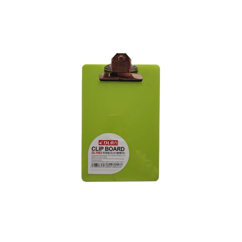 DL A5 Size Clip Board/Exam Pad/Clip Pad/Exam Board (Green)