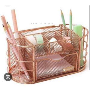 Rose Gold  Desk Organiser...