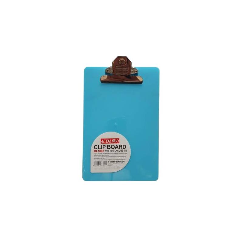 DL A4 Size Clip Board/Exam Pad/Clip Pad/Exam Board (Blue) - With Hanging Hook