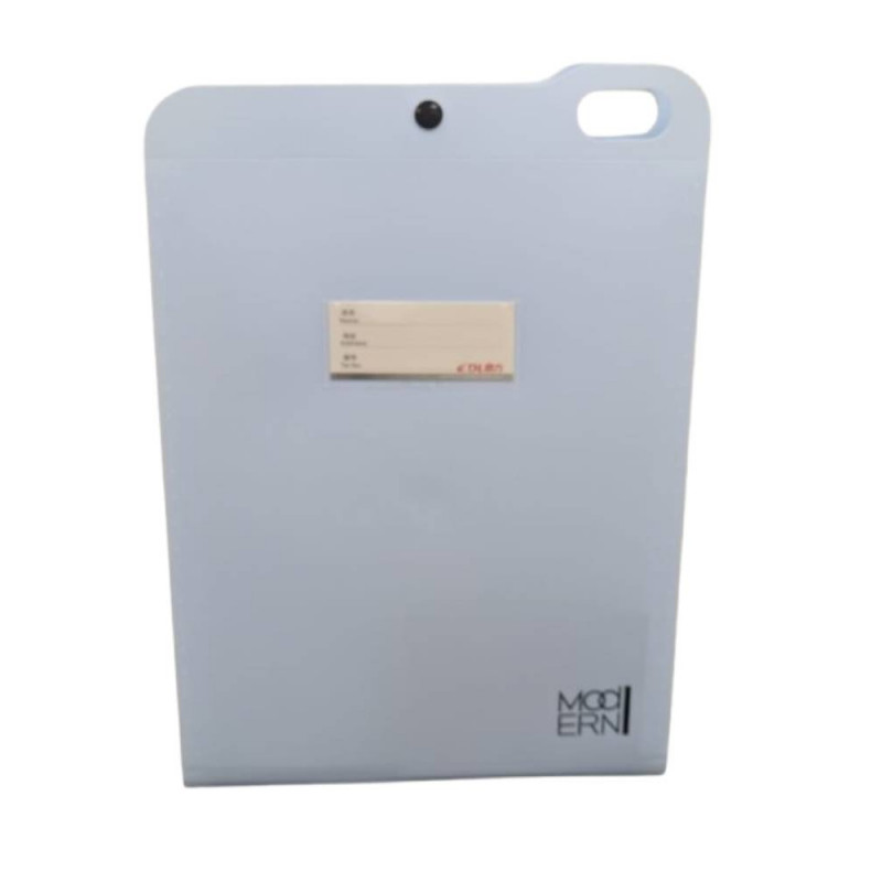 DL 5239 Expanding File Folder with Top Button - 5 Pockets (Pastel Blue) - Keep Certificates,Documents Safe