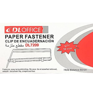 DL Metal Paper Fasteners (Pack of 50) - DL 7209