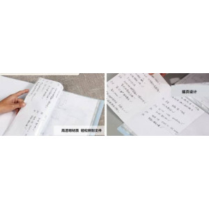 DL Display File/Folder for Documents,Certificates (A4 Size,40 Leaves,Lavender) - Transparent Sleeves Pocket