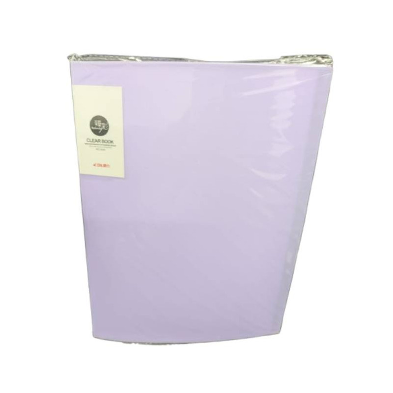 DL Display File/Folder for Documents,Certificates (A4 Size,40 Leaves,Lavender) - Transparent Sleeves Pocket