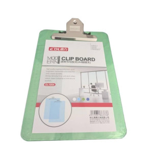 DL A4 Size Clip Board/Exam Pad/Clip Pad/Exam Board (Translucent Green ) - With Hanging Hook