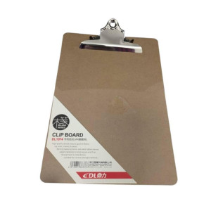 DL A4 Size Clip Board/Exam Pad/Clip Pad/Exam Board (Light Brown/Log Colour) - With Hanging Hook