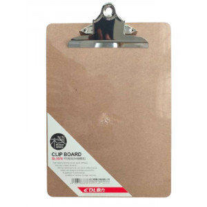 DL A4 Size Clip Board/Exam Pad/Clip Pad/Exam Board (Light Brown/Log Colour) - With Hanging Hook