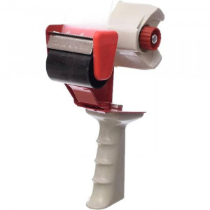 DL 3 Inch PVC Tape Dispenser/Carton Sealer-Rubber Base, Ergonomic Grip-Fits 3 inch Tape -Sharp Blades - DL15008