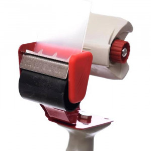 DL 3 Inch PVC Tape Dispenser/Carton Sealer-Rubber Base, Ergonomic Grip-Fits 3 inch Tape -Sharp Blades - DL15008