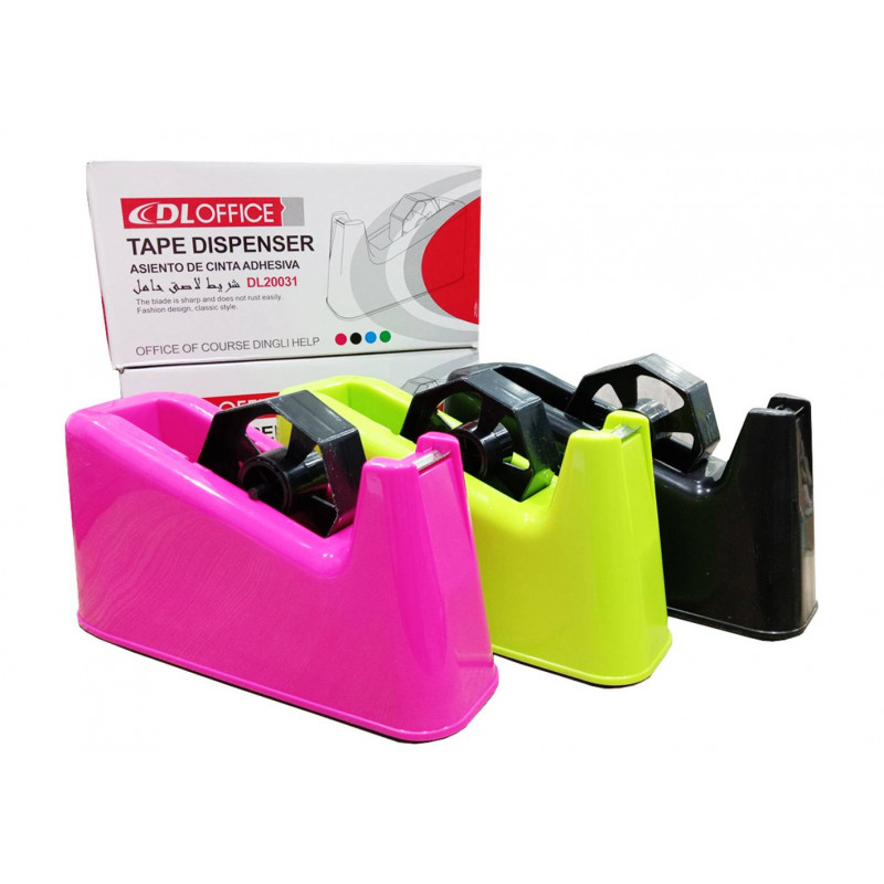 DL Heavy Duty Desktop Tape Dispenser [for Masking/OPP/Cloth/Stationery Tape] -Holds up to 1” (25mm) Wide -1” (25mm) -DL20031