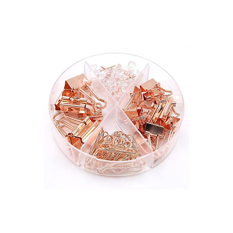 Dingli Office Stationery Set (Rose Gold,72 Pcs Set )