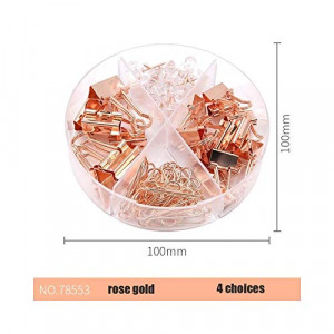 Dingli Office Stationery Set (Rose Gold,72 Pcs Set )