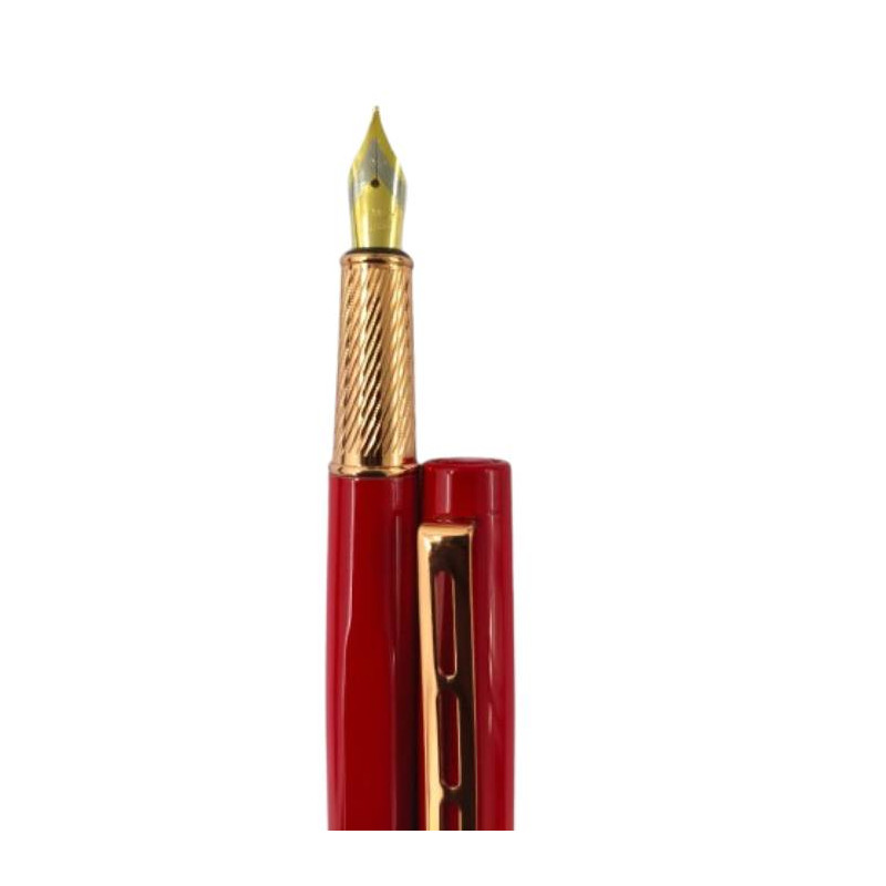 Dickwen 8078 Full Red Color Fountain Pen