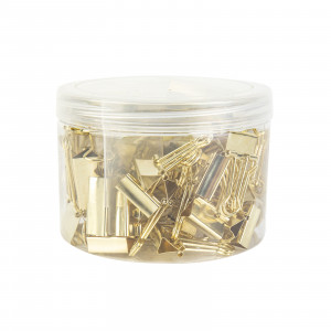 Binder Clips -Gold Colour (Mixed Sizes,19mm-24 Pcs,25mm-12Pcs, 32mm - 6pcs)