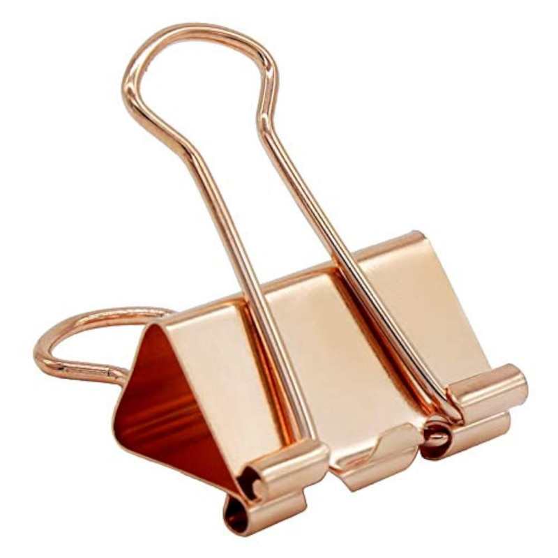 Rose Gold Colour Binder Clips (25mm,48 PCs)