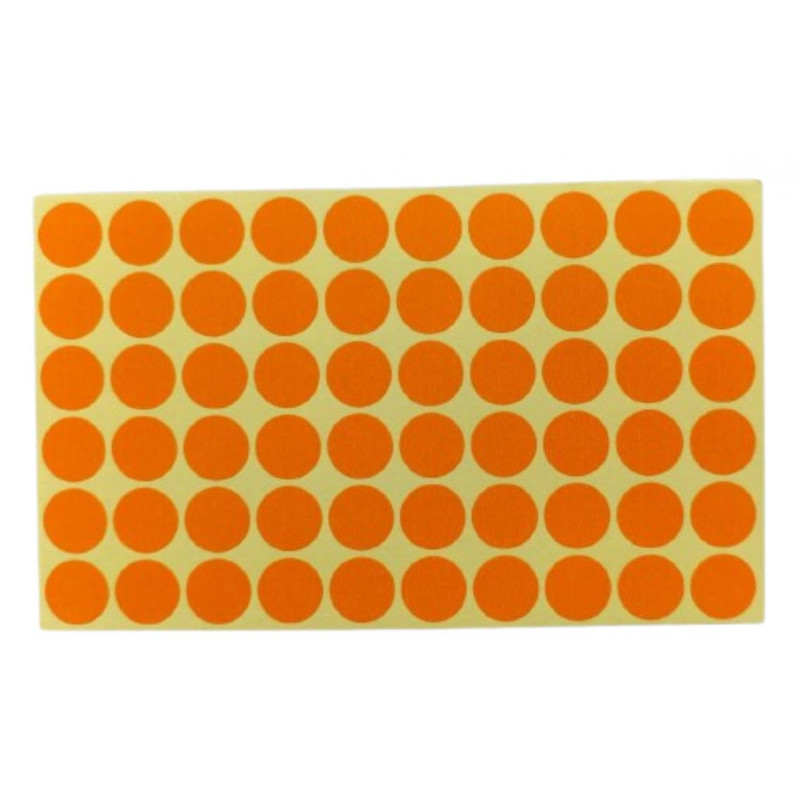 PVC Hole Guard Self Adhesive Stickers (Orange, 600 Stickers)