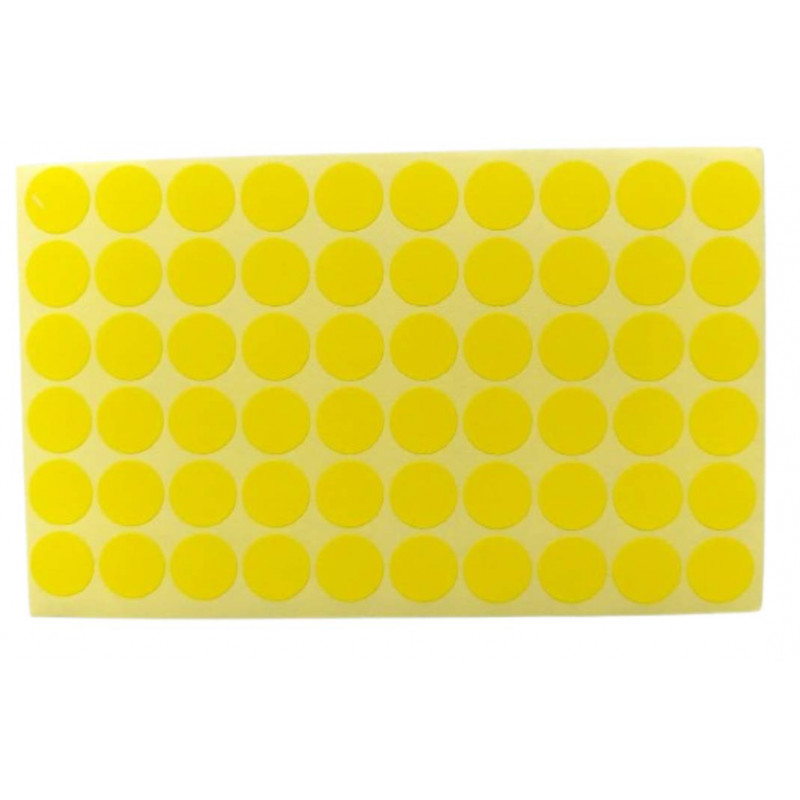 PVC Hole Guard Self Adhesive Stickers (Yellow, 600 Stickers)