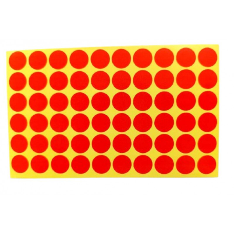 PVC Hole Guard Self Adhesive Stickers (Red, 600 Stickers)