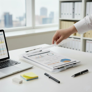 DL Storage Pad Plastic Portable Clipboard Writing Pad with Pen Holder, A4 Size,Transparent (Pack of 1) - Keep 120 Sheets