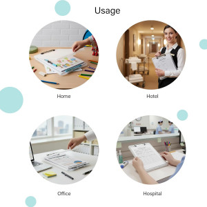 DL Storage Pad Plastic Portable Clipboard Writing Pad with Pen Holder, A4 Size,Transparent (Pack of 1) - Keep 120 Sheets