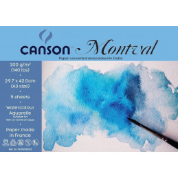 Canson Montval Polypack 300 gsm A3 size -Pack of 5+2 Sheets