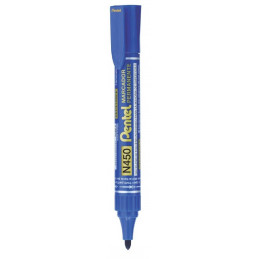 Pentel N450 Permanent Marker - Blue, Xtra Large Size (Pack of 10)