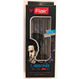 Flair Carbonix Ball Pen Set-15 Pens (Blue,Black,Red)