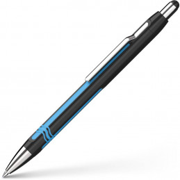 Schneider Epsilon Medium Ball Point Pen (Dark Blue/Cyan Barrel)