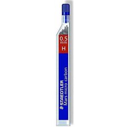 Staedtler Mars Micro Carbon Pencil Leads (0.5 mm,H,12 Leads) 250 05 H