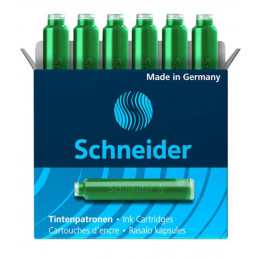 Schneider Ink Cartridges (Green,30 Pcs) For Schneider Fountain & Roller Cartridge Pens