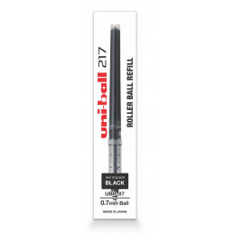 Uniball UBR-87 Refill (0.7mm, Black Ink), Pack of 6, Usable for UB-217 Pens