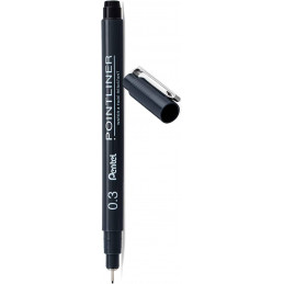 Pentel Point liner Drawing Pen (0.3mm) -Black Ink