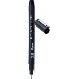 Pentel Point liner Drawing Pen (0.8mm) -Black Ink