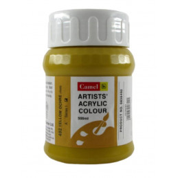 Camel Artist Acrylic Colour Bottle (Yellow Orche ,500ml) - 838492
