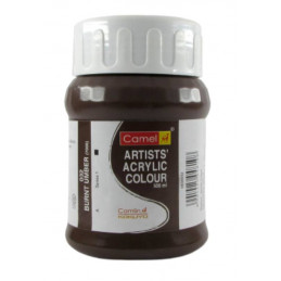 Camel Artist Acrylic Colour Bottle (Burnt Umber ,500ml) - 838032