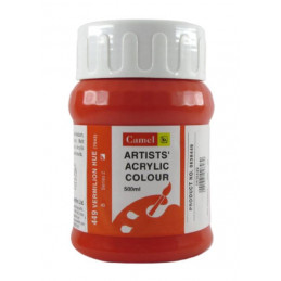 Camel Artist Acrylic Colour Bottle (Vermilian Hue,500ml) - 838449