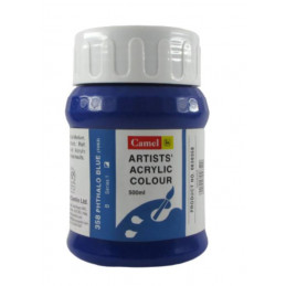 Camel Artist Acrylic Colour Bottle (Phtalo Blue ,500ml) - 838358