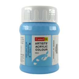 Camel Artist Acrylic Colour Bottle (Permanent Blue Light ,500ml) - 838335