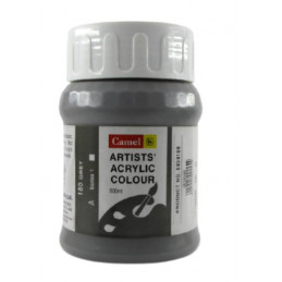 Camel Artist Acrylic Colour Bottle (Grey ,500ml) - 838180