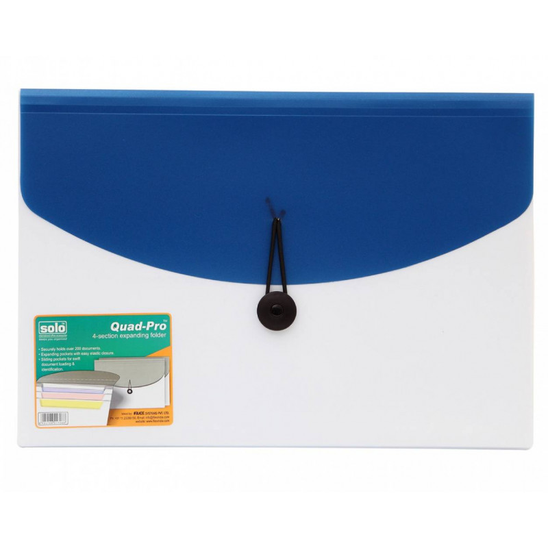 Solo QuadPro 4section expanding folder A4 (EX905)