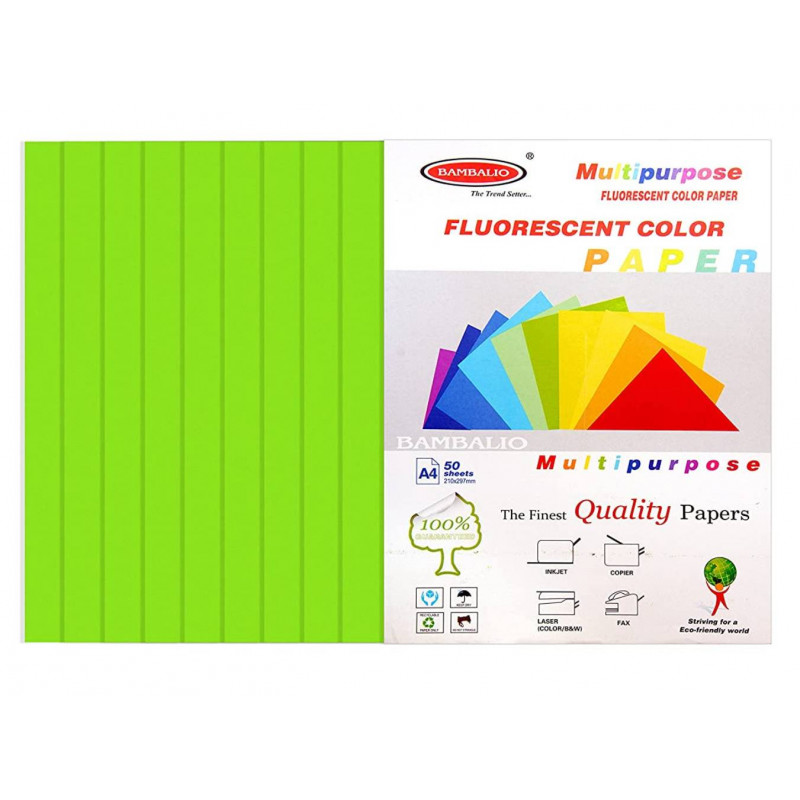 Color Colour Paper 100 Sheets, Multi Colors - A4 Size