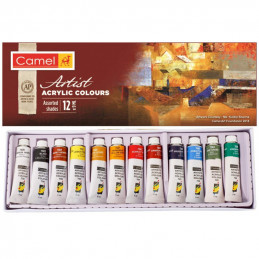 Camel Artist Acrylic Colour Tubes (9ml,12 Shades)