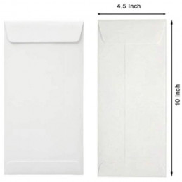 10" X 4.5" White Envelopes...