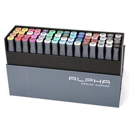 Alpha Design Twin Tip Markers (60 Colours)