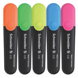 Schneider Job Highlighter Pen (5 Assorted Colors)