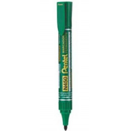 Pentel N450 Permanent Marker - Green, Xtra Large Size (Pack of 10)
