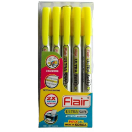 Flair Ultra Soft wax Highlighter Pen (FL.Yellow)