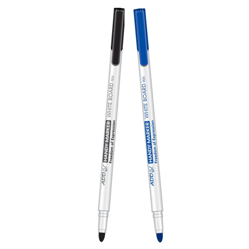 Add Gel Handy White Board Marker Pen (Blue & Black - 20 Markers)